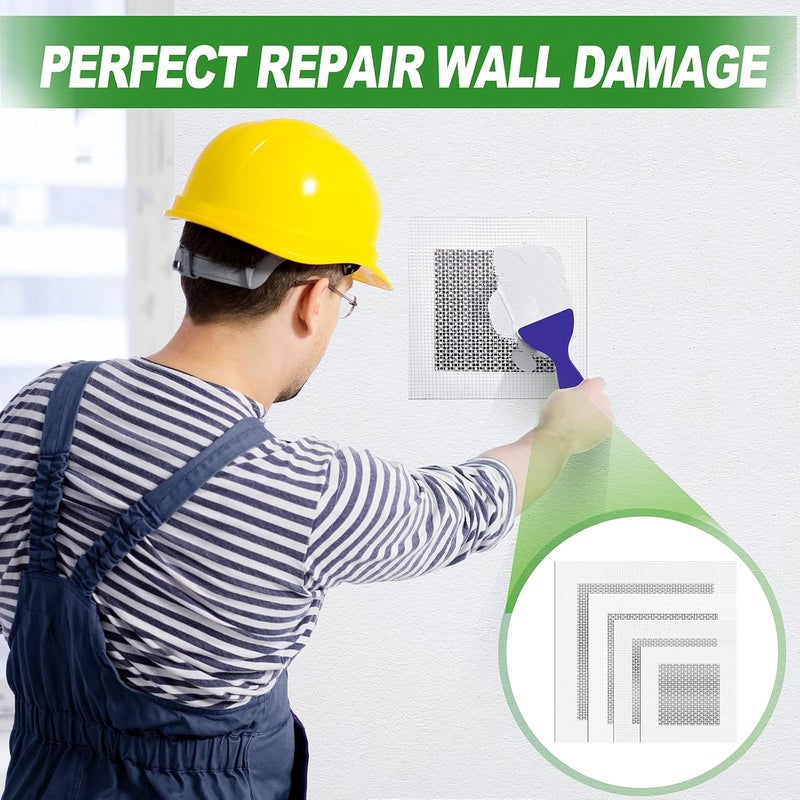 FixBuild Drywall Repair Kit, 13 Piece Aluminum Wall Repair Patch Kit, 2/4/6/8 inch Aluminum Drywall Patch, Quick Fix Plaster - Image 3